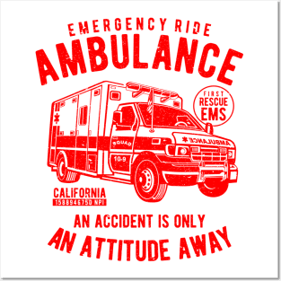 EMT Emergency Worker | Ambulance Attitude Posters and Art